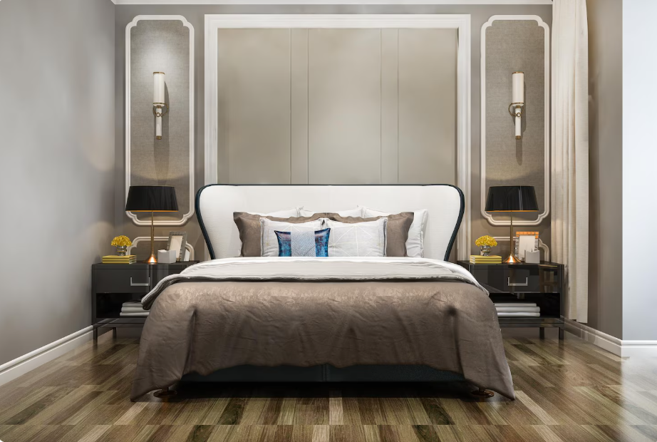 Luxury bedroom headboard interior